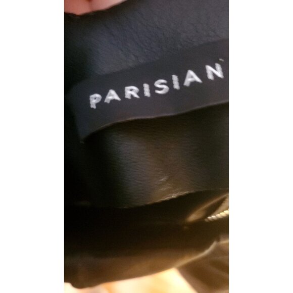 Black Long Sleeve Faux Leather Corset Bustier Sheer Sleeves Milkmade Goth Small - Picture 8 of 12